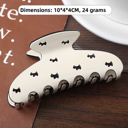 High-End Acetate Large Hairpin Shark Clip French Style Hair Accessory
