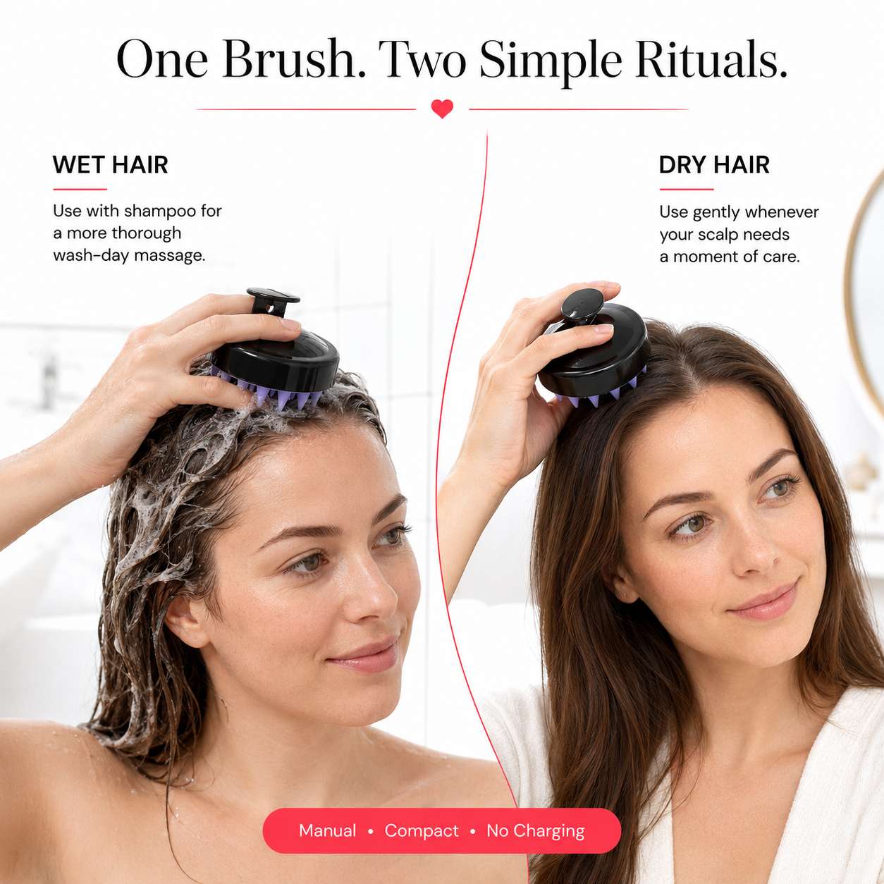 Silicone Scalp Massager & Shampoo Brush